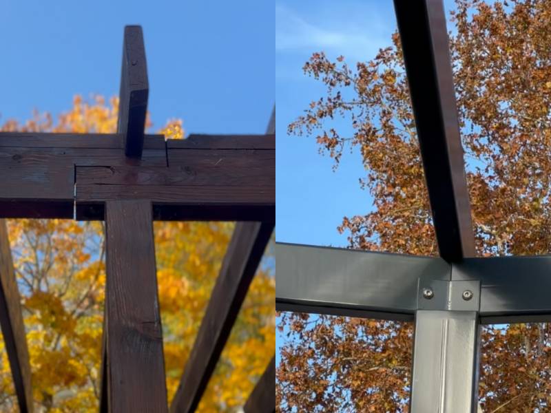 Melyik legyen: fa vagy fém pergola / terasztető